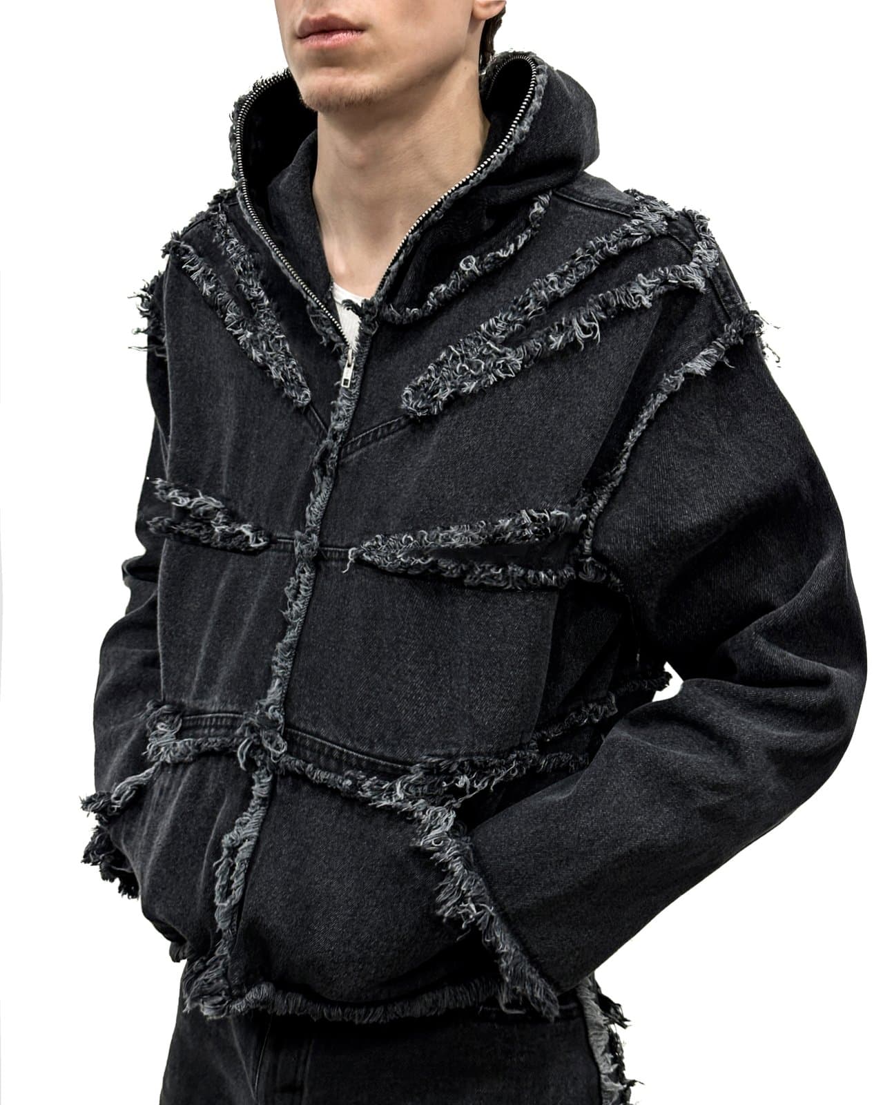 Scars hoodie oversized hoodie alternate product view made in Ukraine