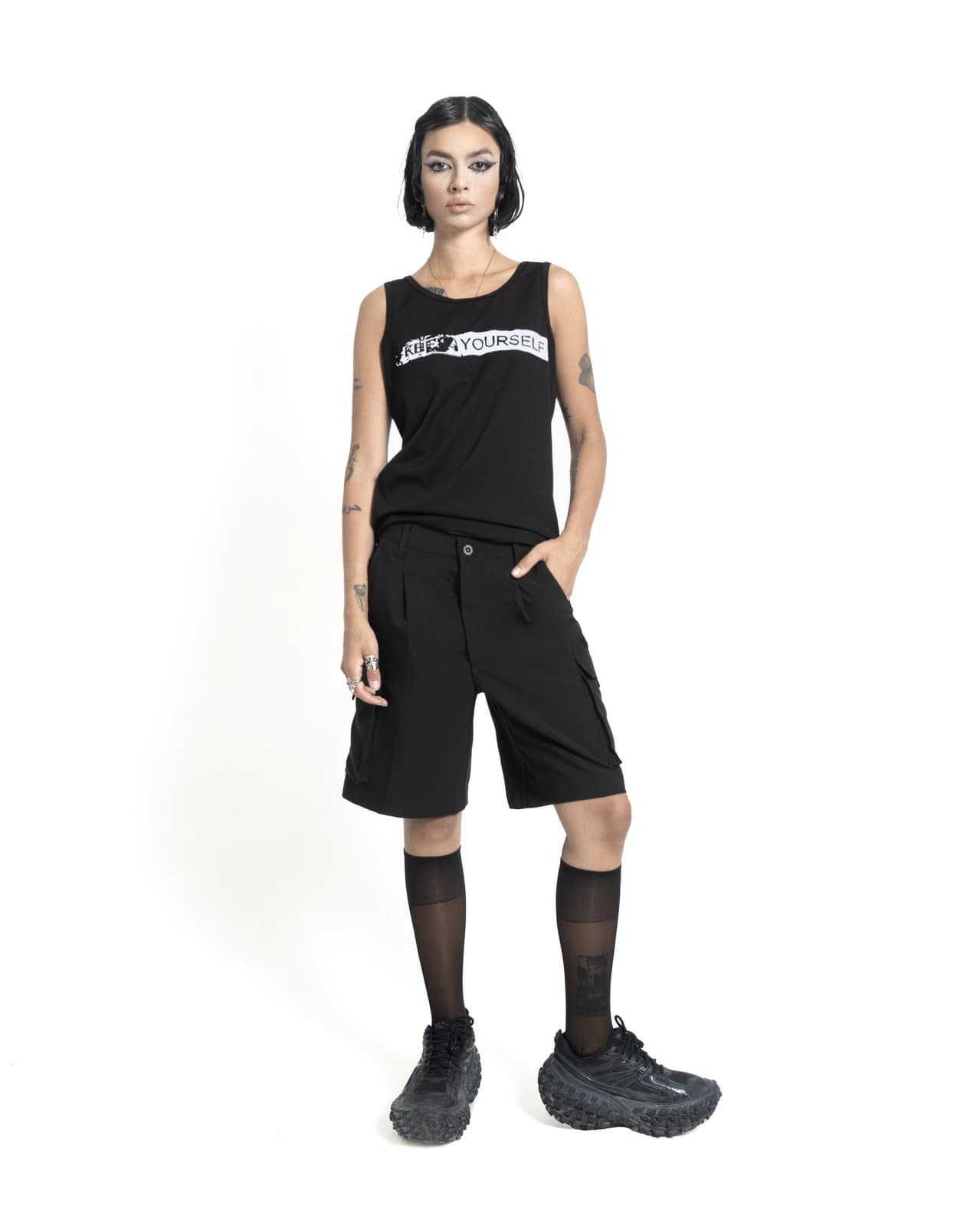 Cargo Bermuda Shorts fit product photo made in Ukraine