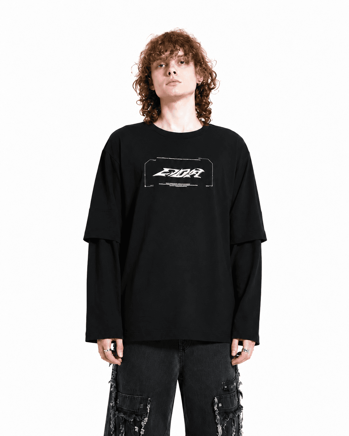 EDM Module Longsleeve Black Black color modular longsleeve detail product photo made in Ukraine