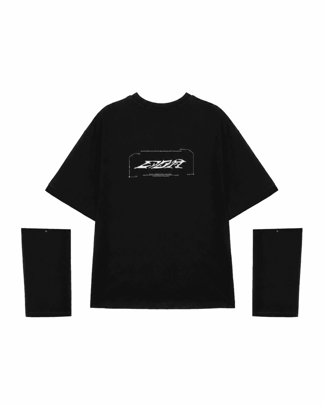 EDM Module Longsleeve Black Black color modular longsleeve alternate product view made in Ukraine