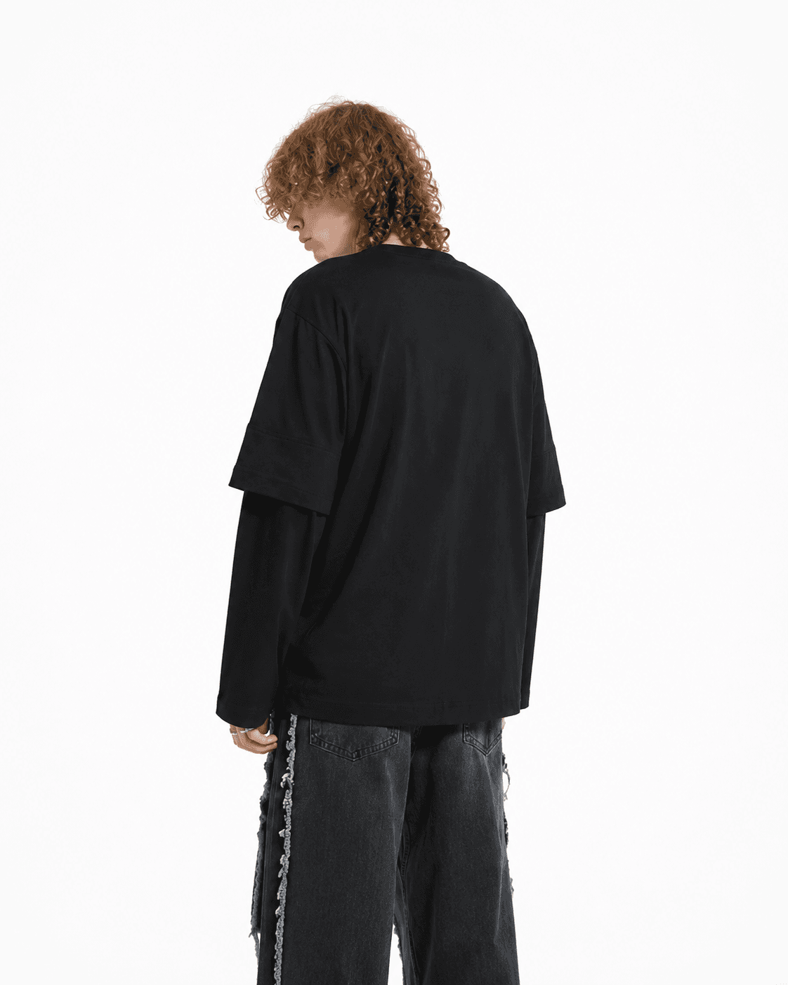 EDM Module Longsleeve Black Black color modular longsleeve fit product photo made in Ukraine