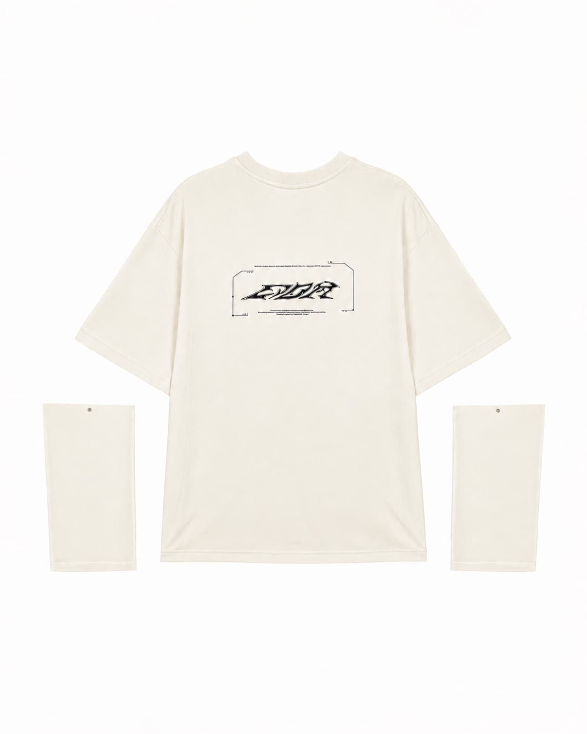 EDM Module Longsleeve Milk Milk color modular longsleeve alternate product view made in Ukraine