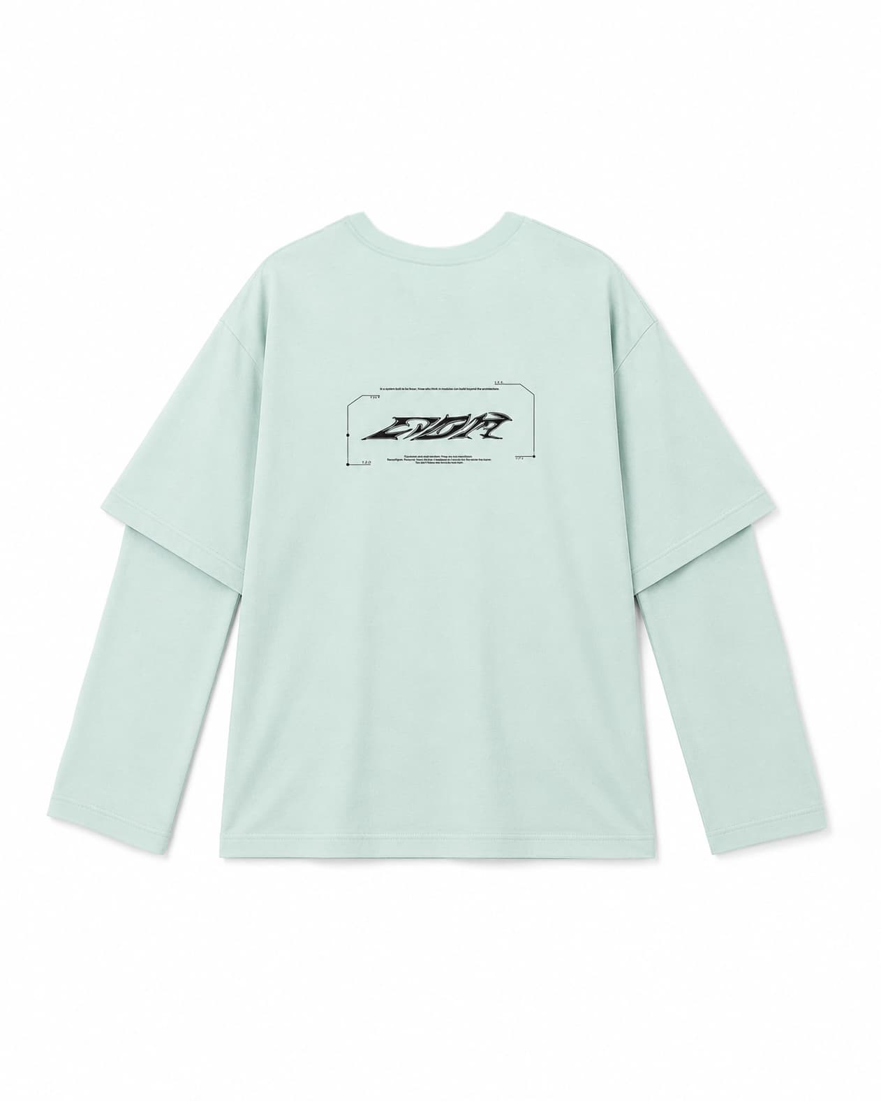EDM Module Longsleeve Mentol Mentol color modular longsleeve front product photo made in Ukraine