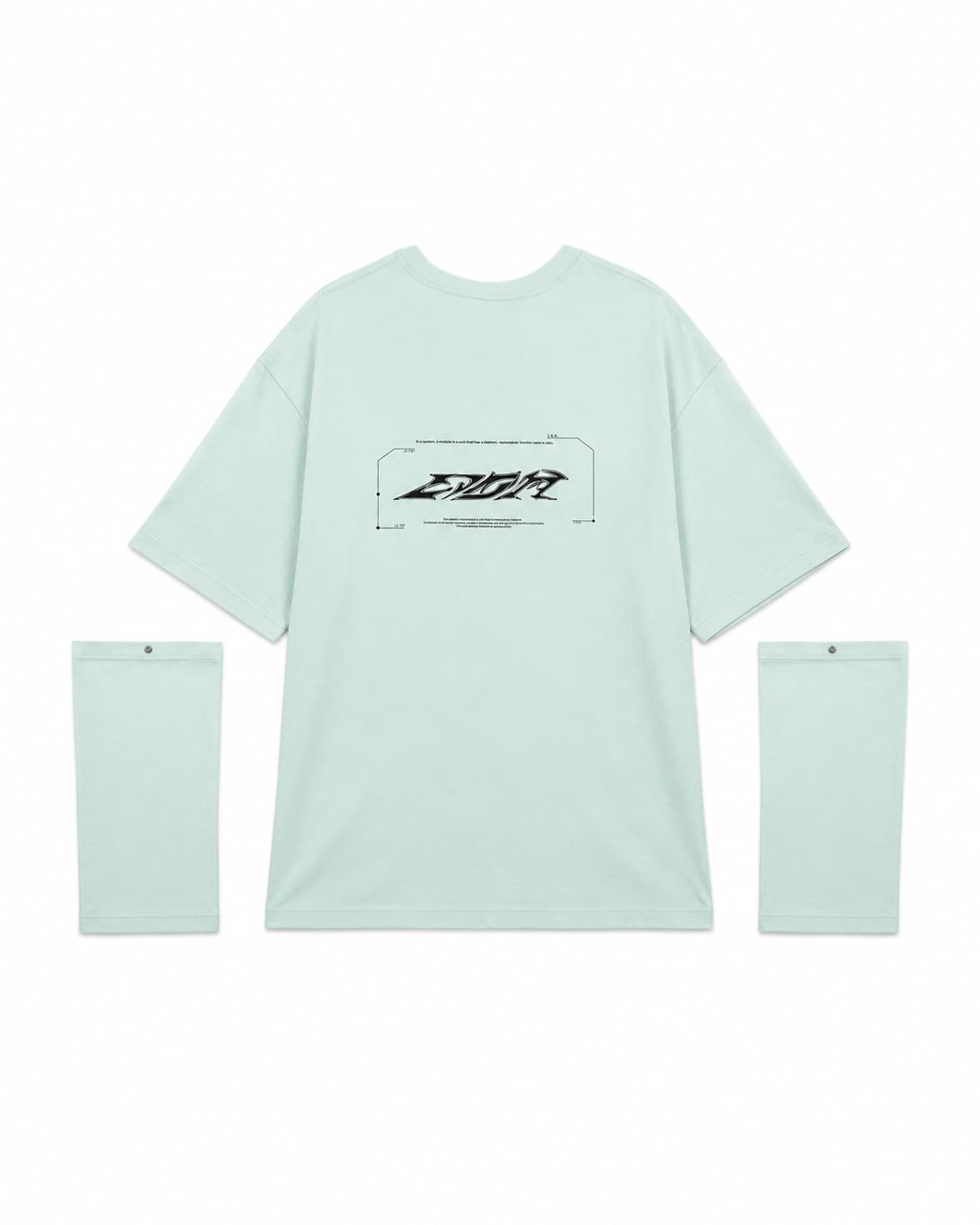 EDM Module Longsleeve Mentol Mentol color modular longsleeve alternate product view made in Ukraine